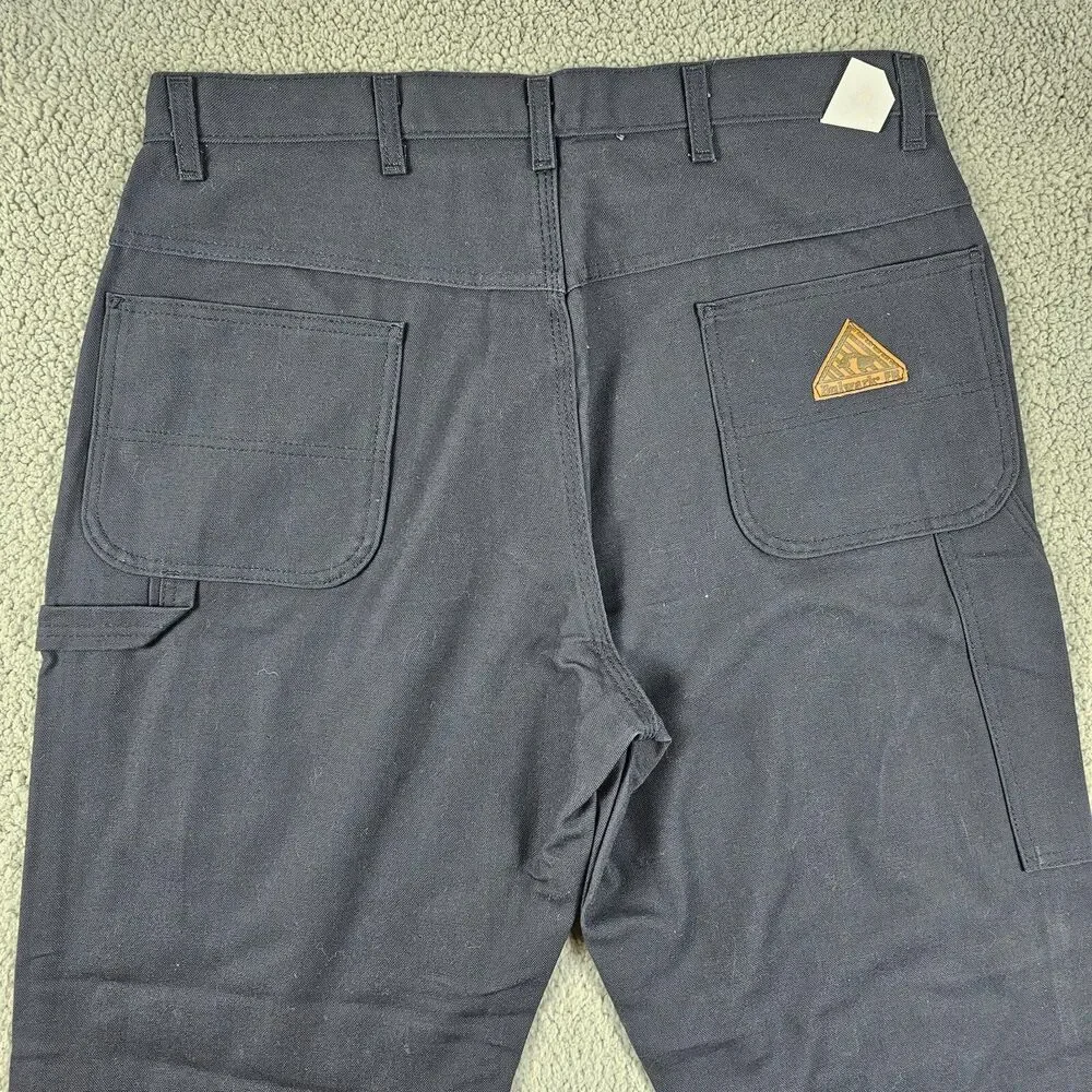 Bulwark FR Pants Mens 36x35* Blue Canvas Carpenter Utility Fire Resistant Welder